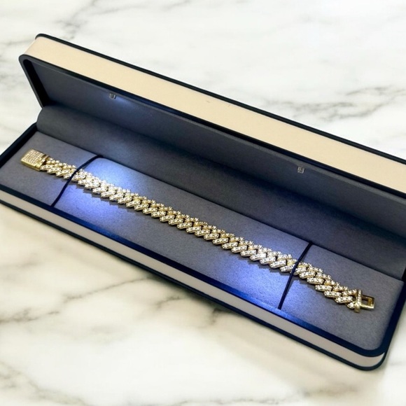 18k Gold Plated 9.90CTW Moissanite Miami Cuban Bracelet